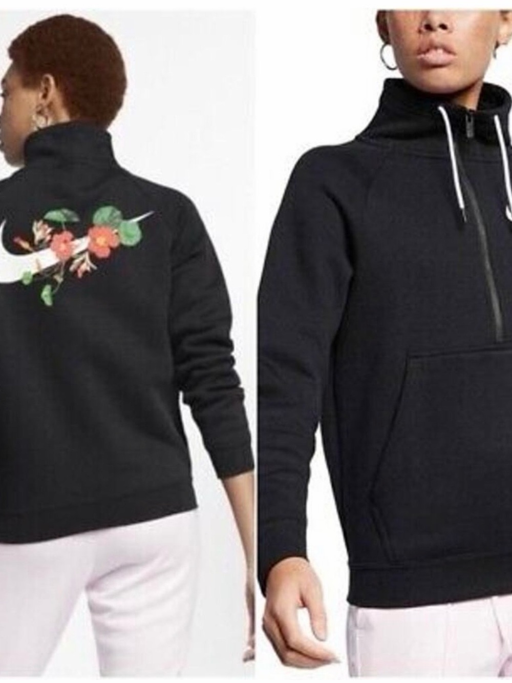 Nike Sportswear Femme Rally Floral Fleece Half-Zip Pullover Sweatshirt